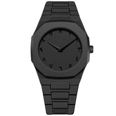 Custom Luxury Casual Ultra Thin Black Noir Allure Relojes Hombre Arabic Dial Wristwatches Wrist Mens Quartz Watch for Men